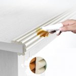 KIK Pěnová páska na ochranu hran stolu 8 x 1 x 200cm hnědá