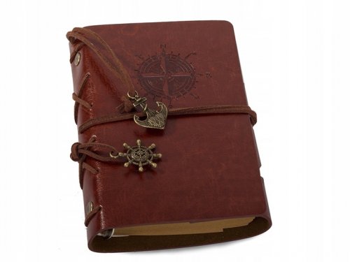 Verk Cestovné denník s kompasom Vintage hnedá
