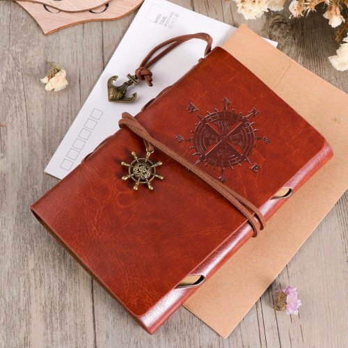Verk Cestovné denník s kompasom Vintage hnedá