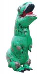 KIK Nafukovací kostým Dinosaurus 120 - 140 cm zelená