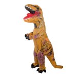 KIK Nafukovací kostým T-Rex 120 - 140 cm hnědá