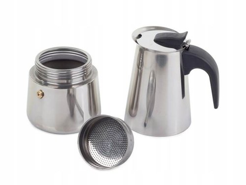 Verk 07008 Moka konvice 9 - 450 ml - stříbrná