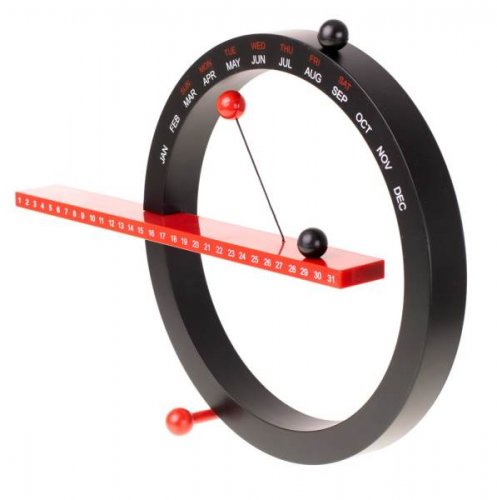 Master Magnetický večný kalendár 365 čiernočervený