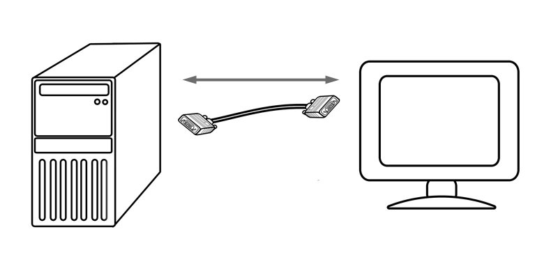 ISO Video kabel VGA-SVGA 2m, ferritové stínění