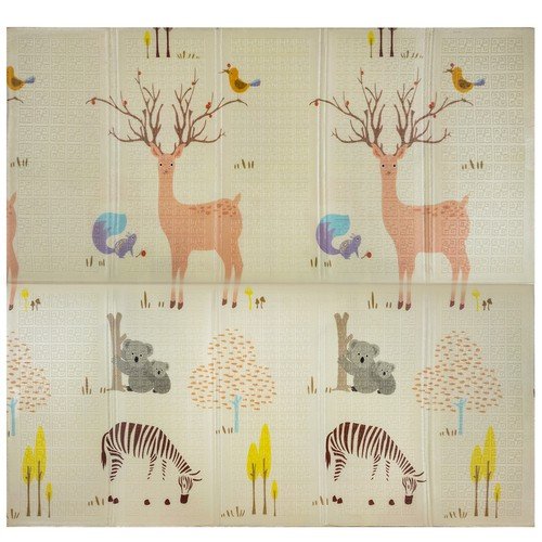 Kruzzel 9104 Hrací pěnová podložka pro děti Žirafa 180 x 180 cm 