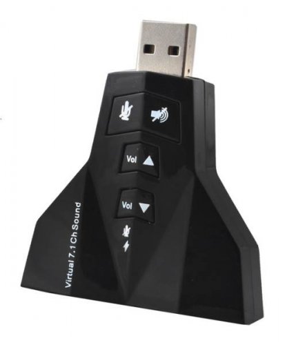 ISO USB Zvuková karta se simulací 7.1 Gamer