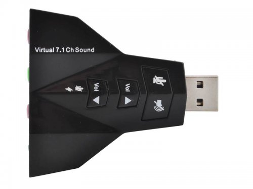 ISO USB Zvuková karta se simulací 7.1 Gamer