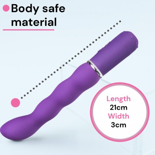 Sensual Vibrátor Fantasy bliss curved 21 cm fialová