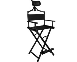 Beautylushh 9957 Hliníková skládací kosmetická židle černá